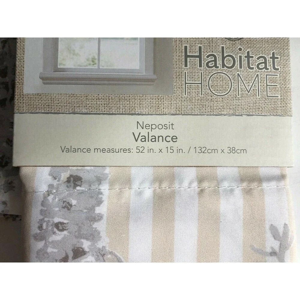 Seahorse Neposit Valance Set Of 2 Summer Beach House White Beige Shells 52x15